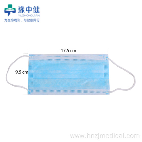 Disposable Non-woven Medical Face Mask With Elastic Earloops